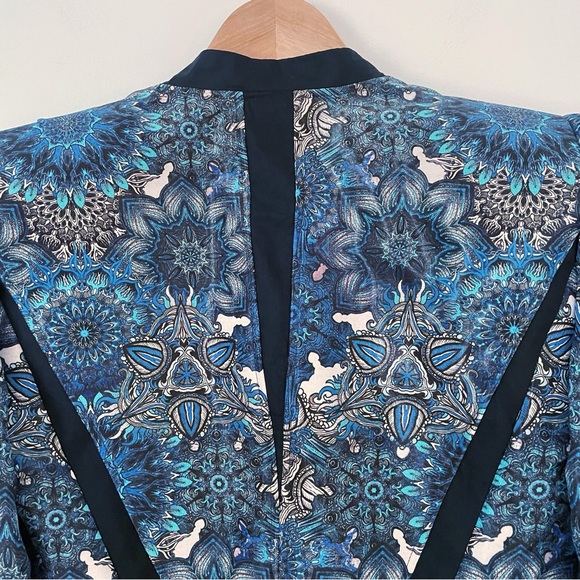 NWOT Helmut Lang 
Mandala-Print Wet effect Jacket in blue size 0 - Picture 11 of 16